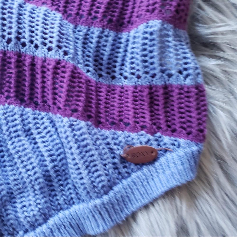 Roxy Loose knit long sleeve pullover striped top - Picture 5 of 8